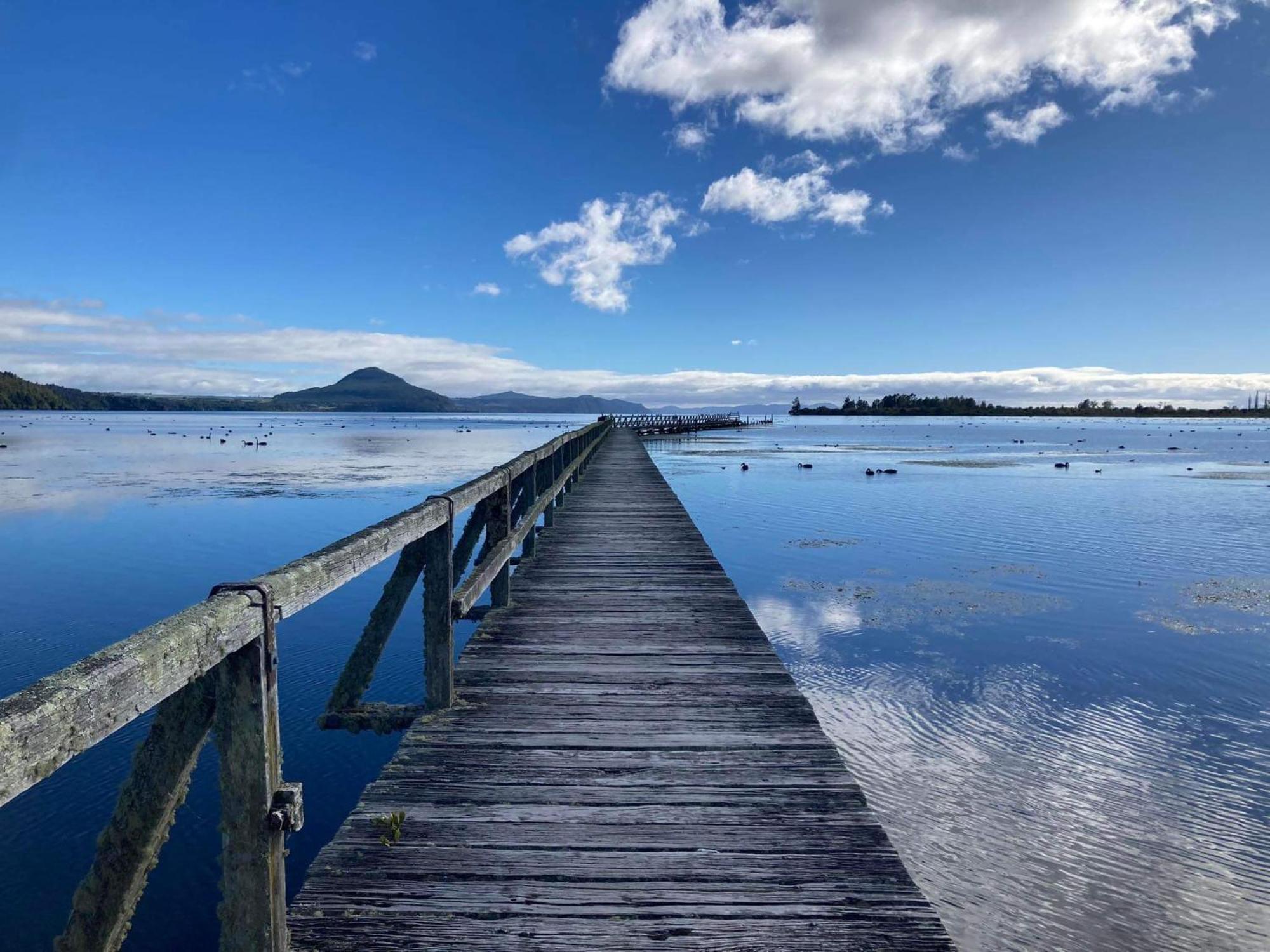 Whare&Geothermal Pool By Lake Taupo ตูรางี ภายนอก รูปภาพ